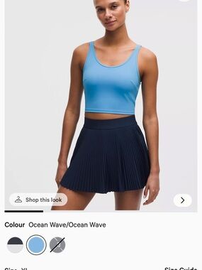 lululemon athletica scoop tennis Tank Top in Ocean Wave Blue